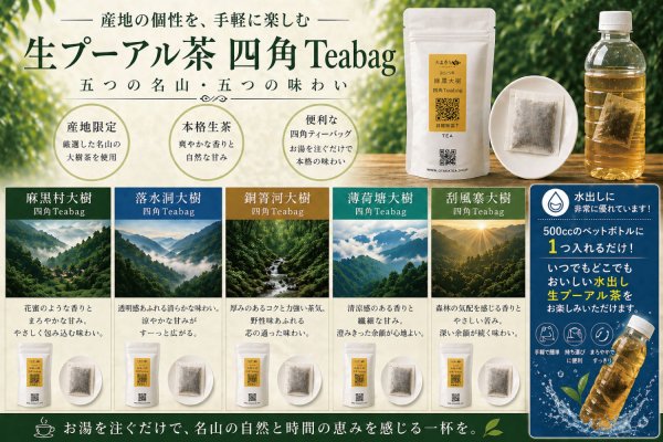 画像7: 【生プーアル茶】四角ティーバッグセット (7)