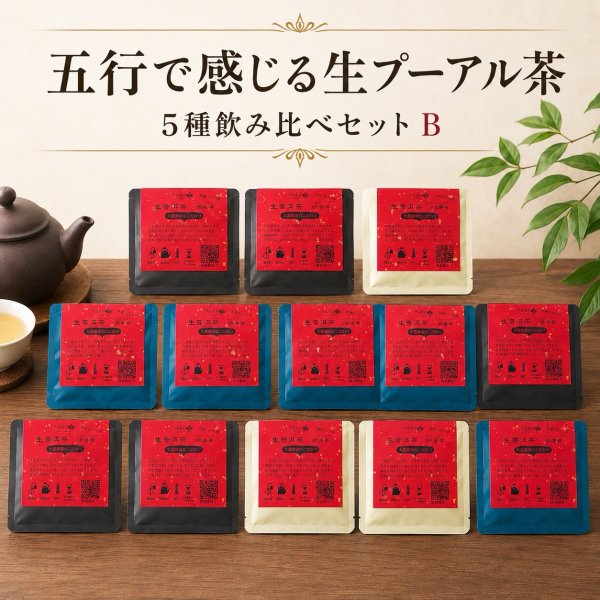 画像3: 五行で感じる生プーアル茶 5種飲み比べセット【横浜】 (3)