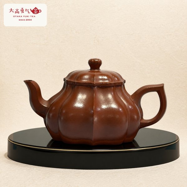 画像1: 紫砂壺｜朱泥 半月壺｜約190ml（D008） (1)