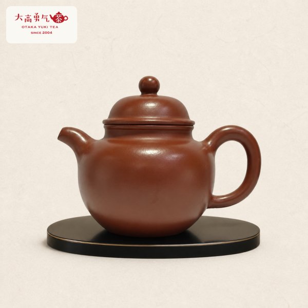 画像1: 紫砂壺｜粗砂朱泥 球壺｜約135ml（E002） (1)