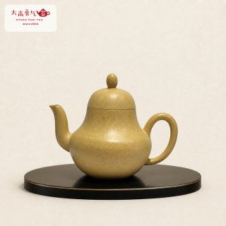 壺と玉目木台セット▪びーどろ壺▪大壺35cm 紫砂壺｜大紅袍泥 龍蛋壺｜約90ml（K009） - 大高中国茶専門店