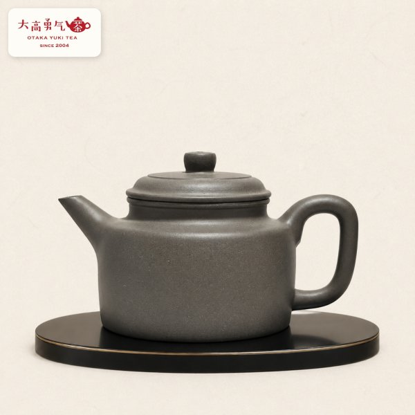 画像1: 紫砂壺｜朱泥 徳鐘壺（黒色）｜約170ml（C010） (1)