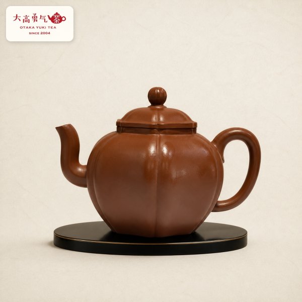 画像1: 紫砂壺｜朱泥 宮灯壺｜約150ml（D010） (1)