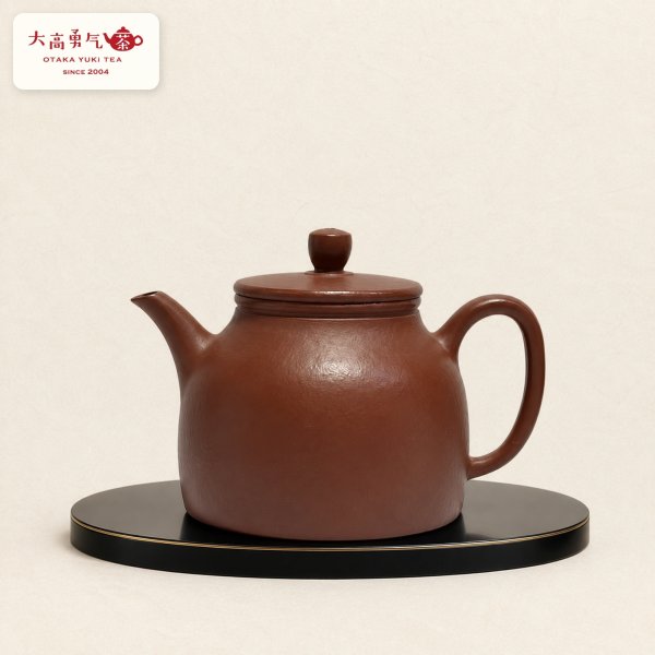 画像1: 紫砂壺｜粗砂朱泥 玉笠壺｜約145ml（E012） (1)