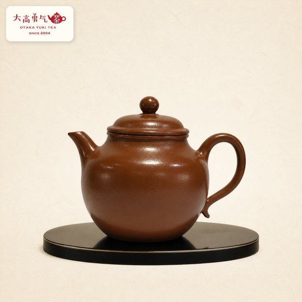 画像1: 紫砂壺｜粗砂朱泥 秋水壺｜約160ml（E013） (1)
