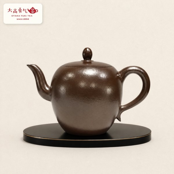 画像1: 紫砂壺｜朱泥 竹節壺｜約150ml（E022） (1)